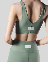 Ribbed Back Label Bratop - Melty Green