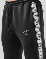 LÝFT Logo Line Jersey Pants - Black