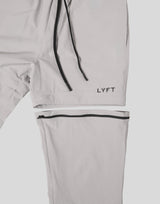 Back Message Separate Nylon Pants - Grey