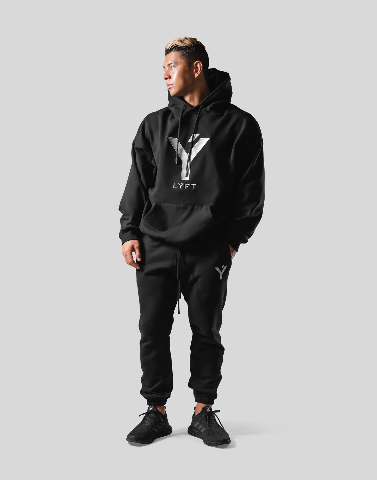 Big Y Oversize Stretch Sweat Hoodie - Black