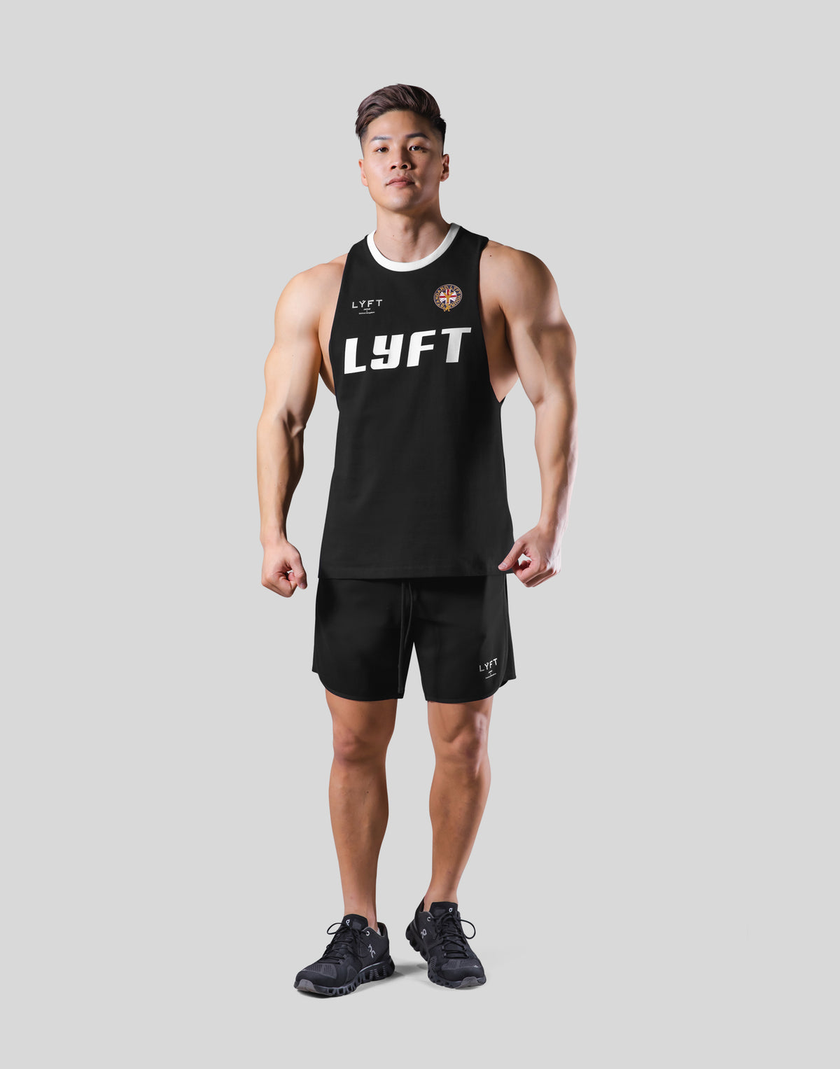 Color Rib Drop Tanktop - Black
