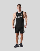 Color Rib Drop Tanktop - Black