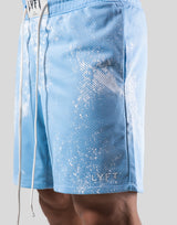 Splash Paint Mesh Shorts - L.Blue