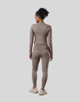 Stretch Slim Long Sleeve T-Shirt - Light Brown