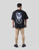 Lion Ring Vintage Big T-Shirt - Black