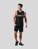 Color Rib Drop Tanktop - Black