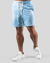 Splash Paint Mesh Shorts - L.Blue