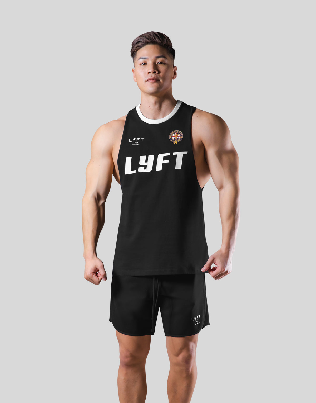 Color Rib Drop Tanktop - Black