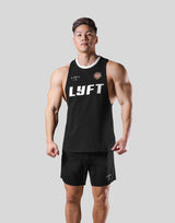 Color Rib Drop Tanktop - Black