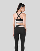Stripe Cross Strap Bratop - Black
