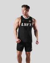 Color Rib Drop Tanktop - Black