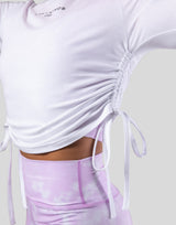 LÝFT × atmos pink Shirring Logo Tops - White