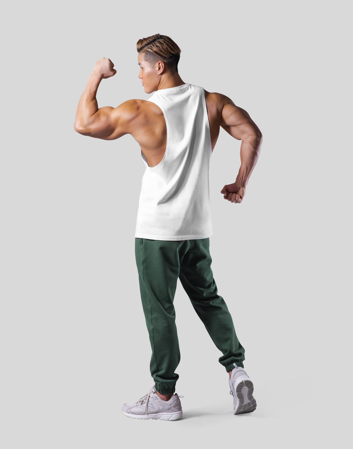 Logo Stitch Drop Tanktop - White