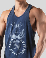 Lion Ring Vintage Training Tanktop - Navy