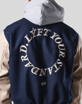 Message Ring Stadium Jacket - Navy