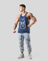 Lion Ring Vintage Training Tanktop - Navy