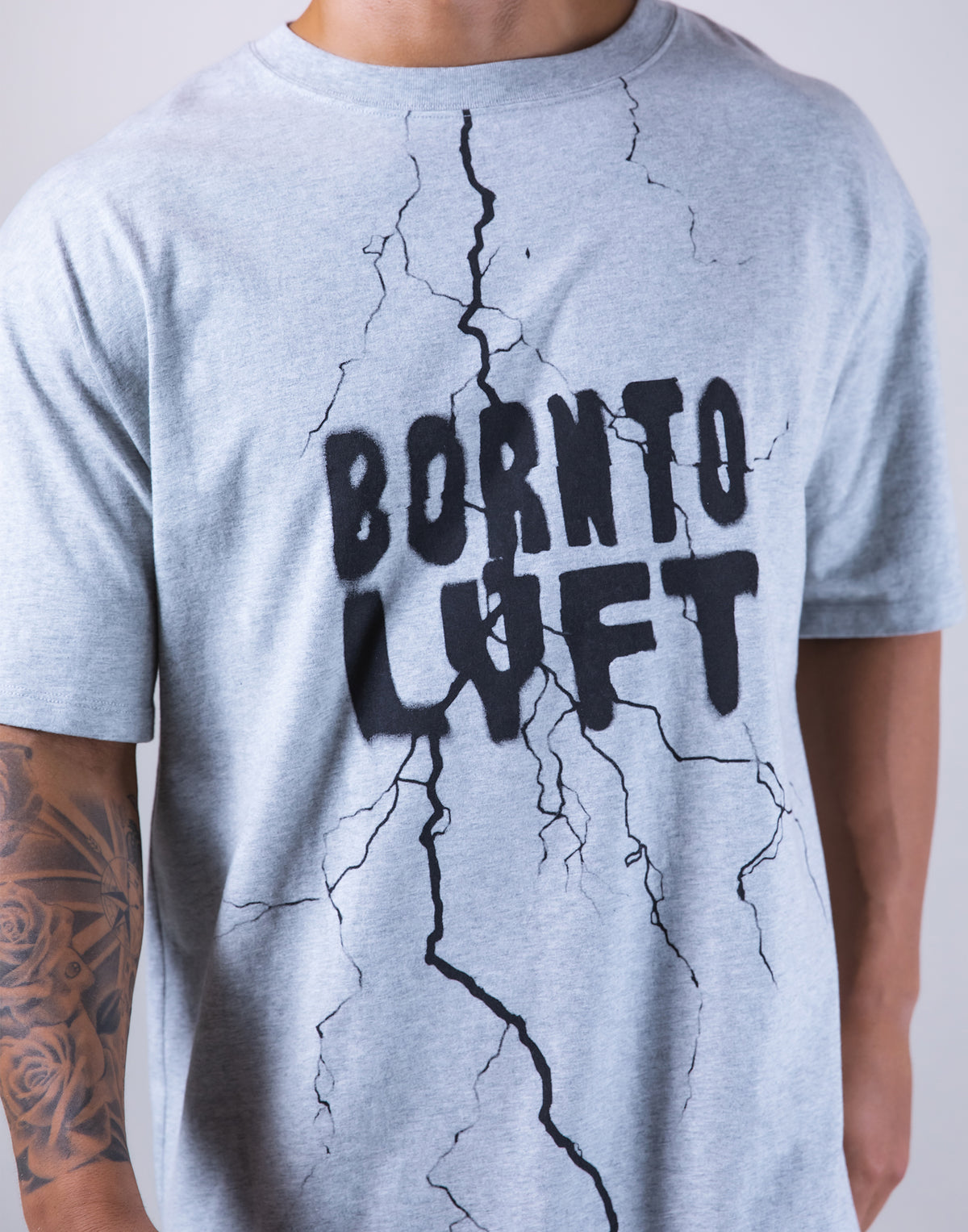 Lightning Paint Big T-Shirt - Grey