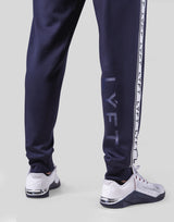 LÝFT Logo Line Jersey Pants - Navy