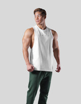 Logo Stitch Drop Tanktop - White