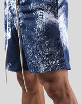 Splash Paint Mesh Shorts - Navy