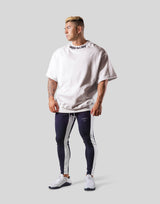 Neck Paint Sweat Big T-Shirt - Off White