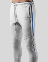 Stripe Logo Half Cut 3 Line Pants - Grey