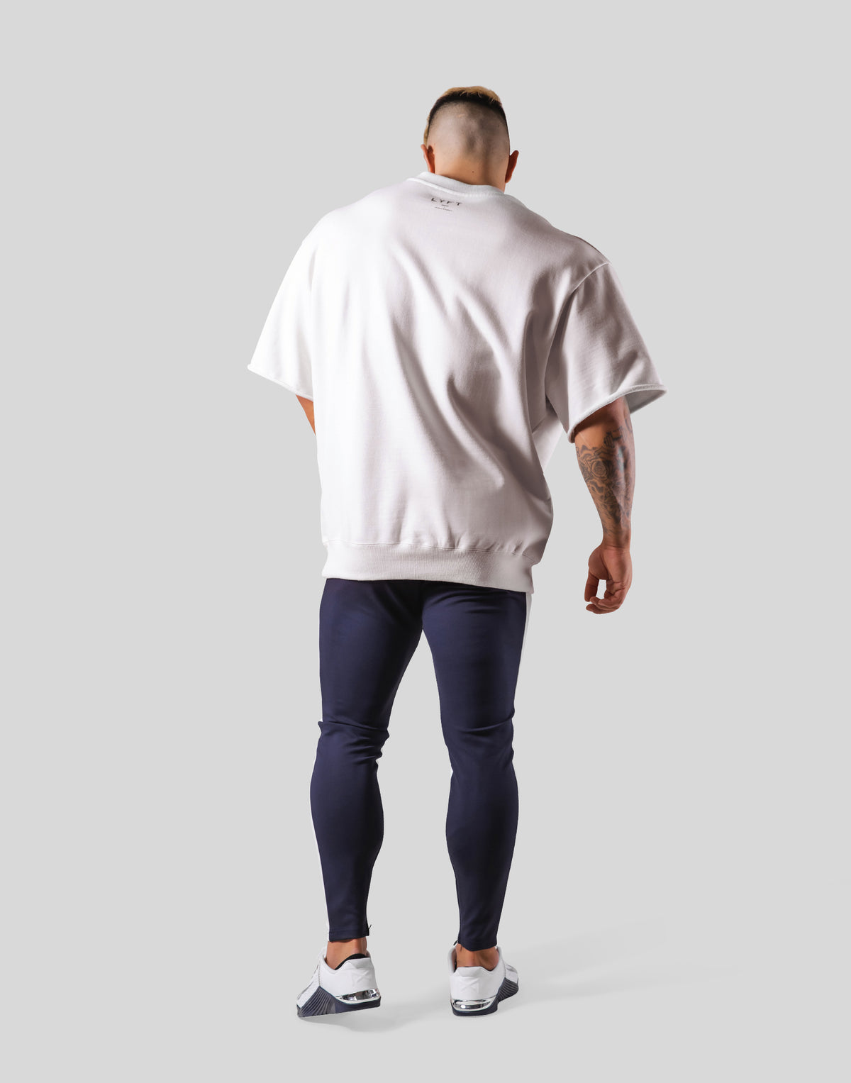 Neck Paint Sweat Big T-Shirt - Off White