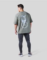 Lion Ring Vintage Big T-Shirt - Olive