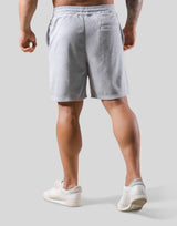 Script Logo Pile Shorts - Grey