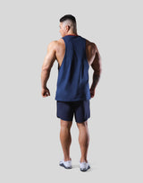Color Rib Drop Tanktop - Navy