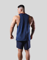 Color Rib Drop Tanktop - Navy