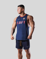 Color Rib Drop Tanktop - Navy