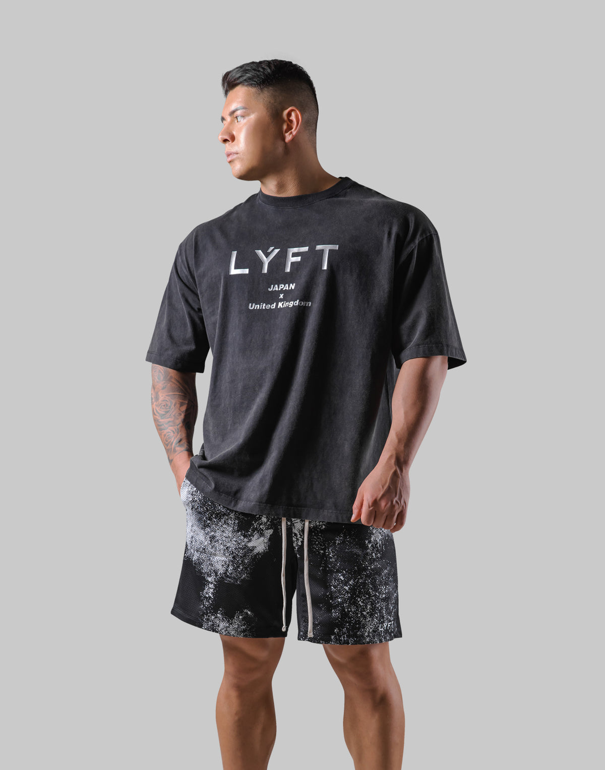 Standard Logo Vintage Big T-shirts - Black