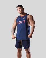 Color Rib Drop Tanktop - Navy