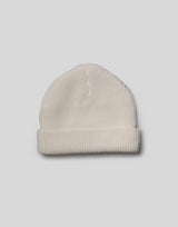 Woven Label Knit Cap - White