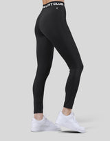 LÝFT Club Logo Rib Leggings - Black
