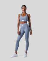 Woven Label Double Cross Strap Bratop - L.Blue