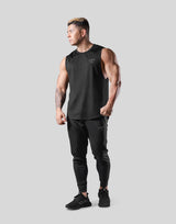 2Way Stretch Loose Fit Tanktop - Black