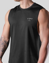 2Way Stretch Loose Fit Tanktop - Black