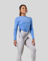 LÝFT × atmos pink Shirring Logo Tops - Blue