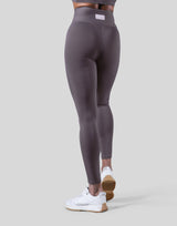 Ribbed Lace-Up Leggings - Ash Grey