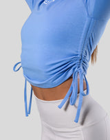 LÝFT × atmos pink Shirring Logo Tops - Blue