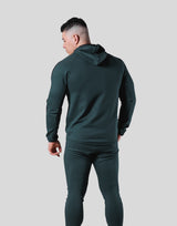 One Line Stretch Zip-Up Hoodie - Green