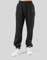 Wide Rib Sweat Pants - Black