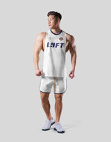 Color Rib Drop Tanktop - White