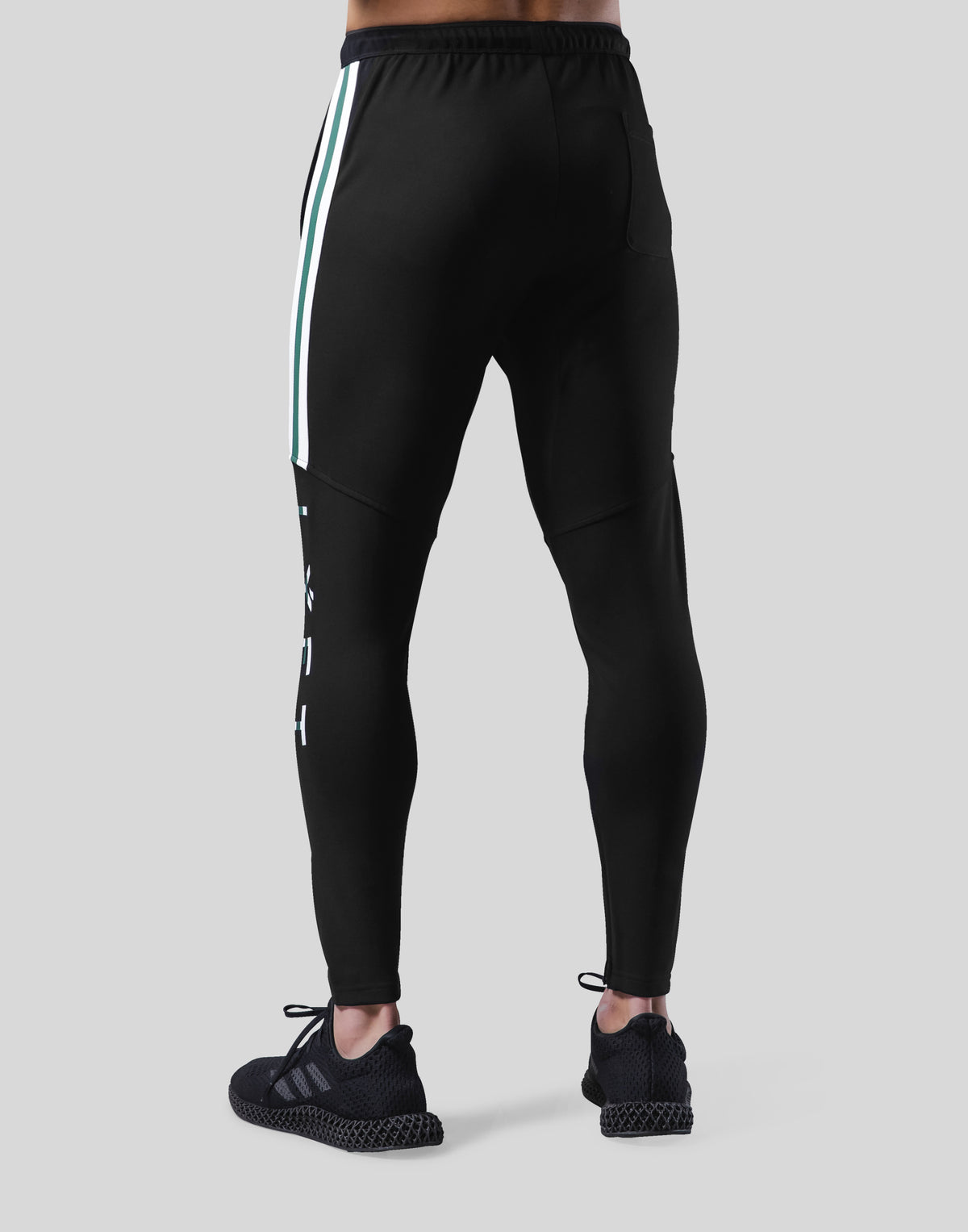 Stripe Logo Half Cut 3 Line Pants - Black