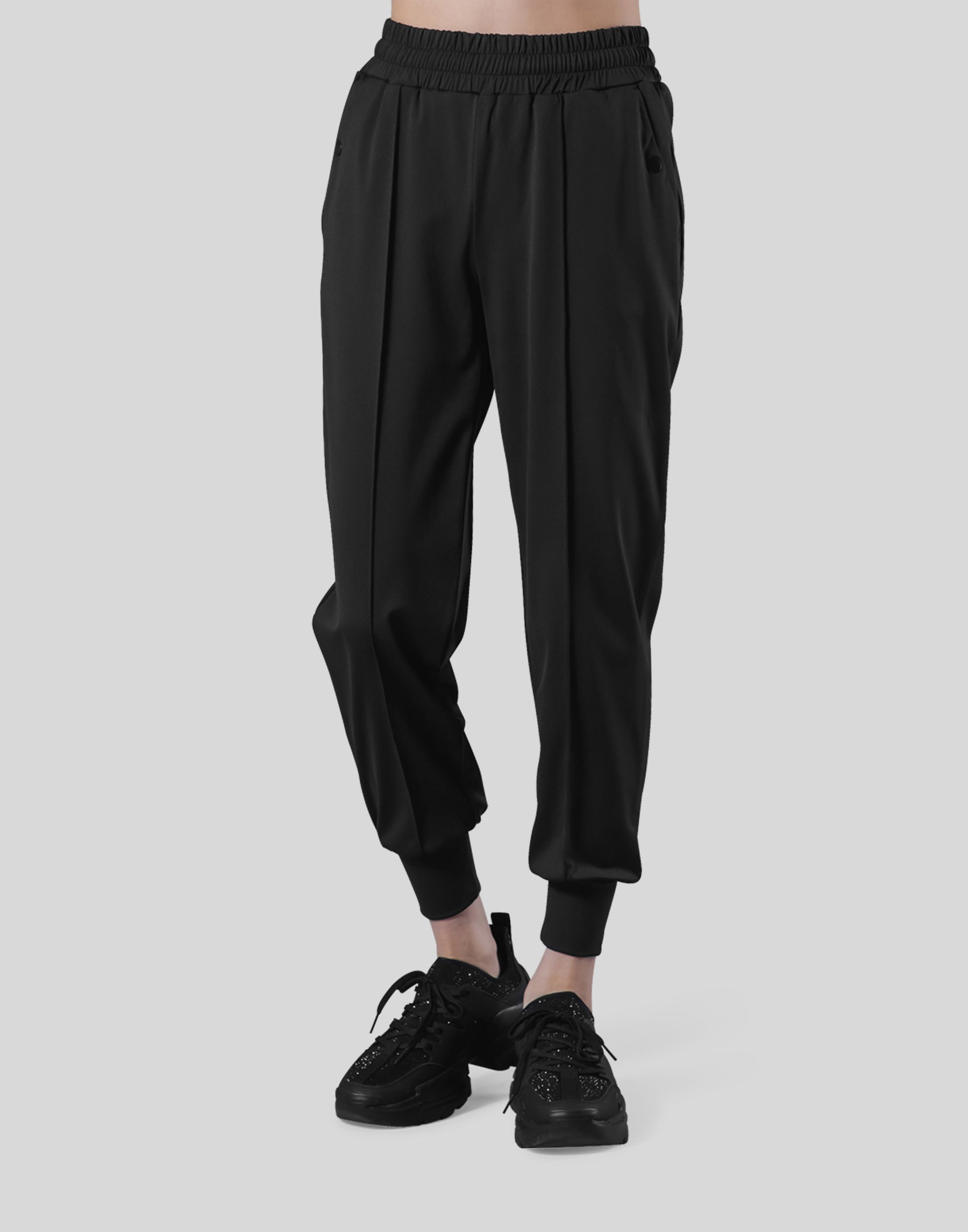 LYFT 2WAY STRETCH PLEATS PANTS - BLACKリフト - カジュアルパンツ