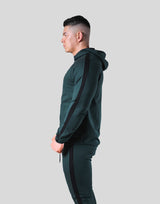 One Line Stretch Zip-Up Hoodie - Green