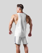 Color Rib Drop Tanktop - White