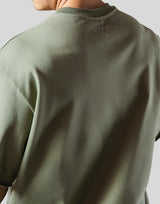 Neck Paint Sweat Big T-Shirt - Olive